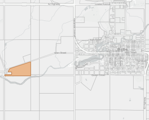 Image of the map of the subject property location west of Birtle, MB