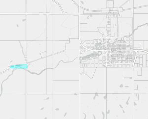 Image of the map of the subject property location west of Birtle, MB