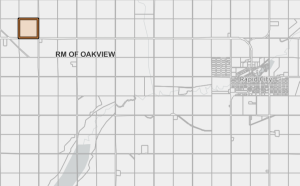 Image of the map of the subject property location approximately 9.2 km northwest of Rapid City, MB